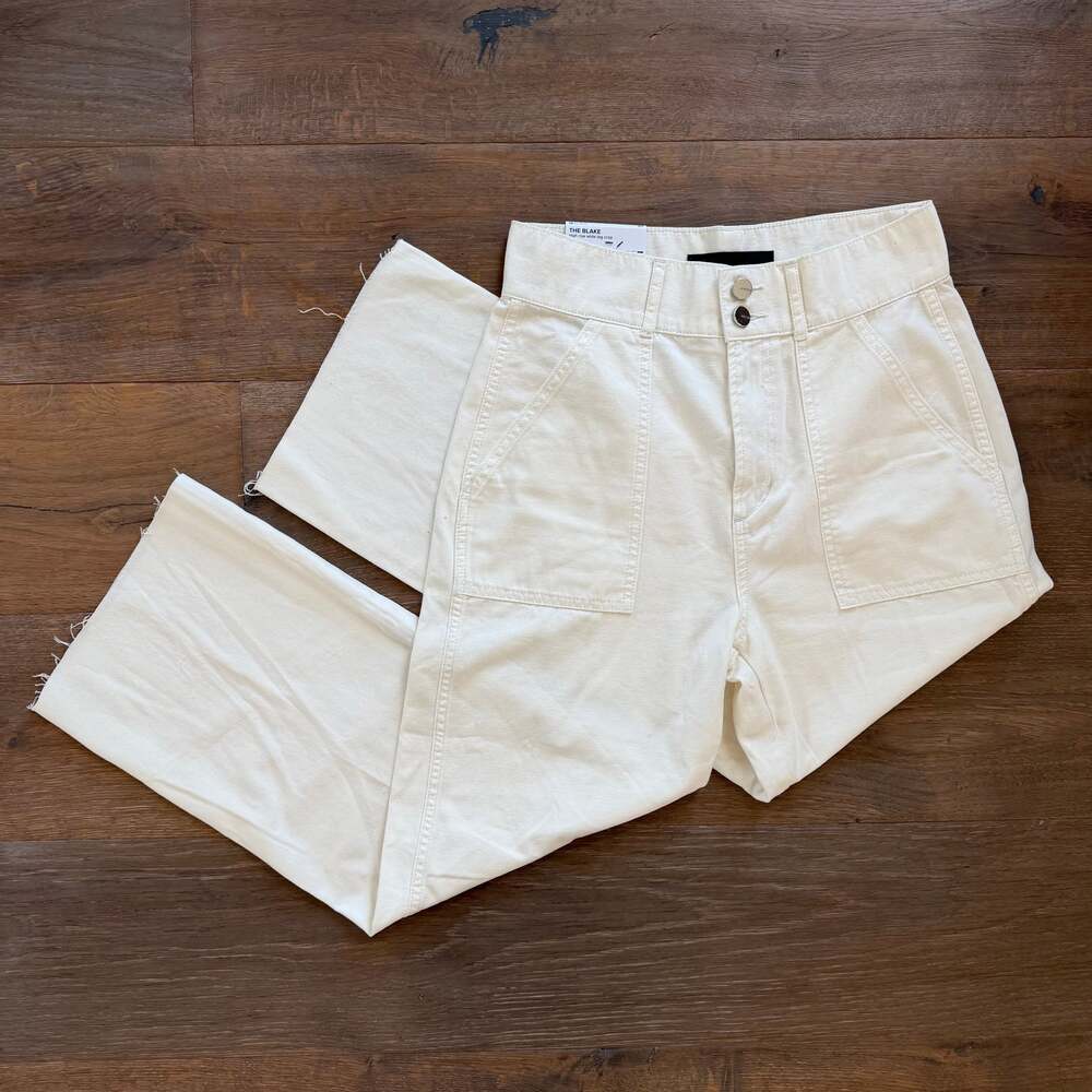 Joe's Jeans - The Blake - High Rise Wide Leg Crop - Size 28 - Light Cream - NWT!
